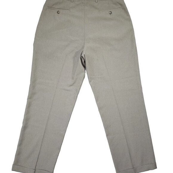 Glen Oaks Trousers Mens Size W36 Brown Pleated Front Cuffed Pants Legs NWT - Picture 5 of 6
